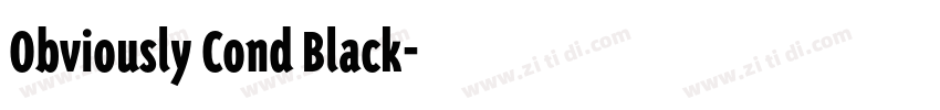 Obviously Cond Black字体转换